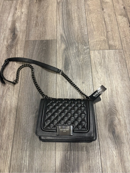Nicole Lee Handbags - Nicole Lee Black Quilted Crossbody with Chain Strap